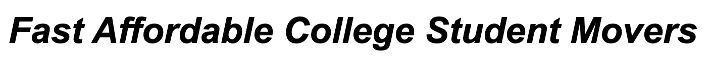 Fast Affordable College Student Movers Logo