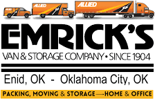 emrick's van & storage logo